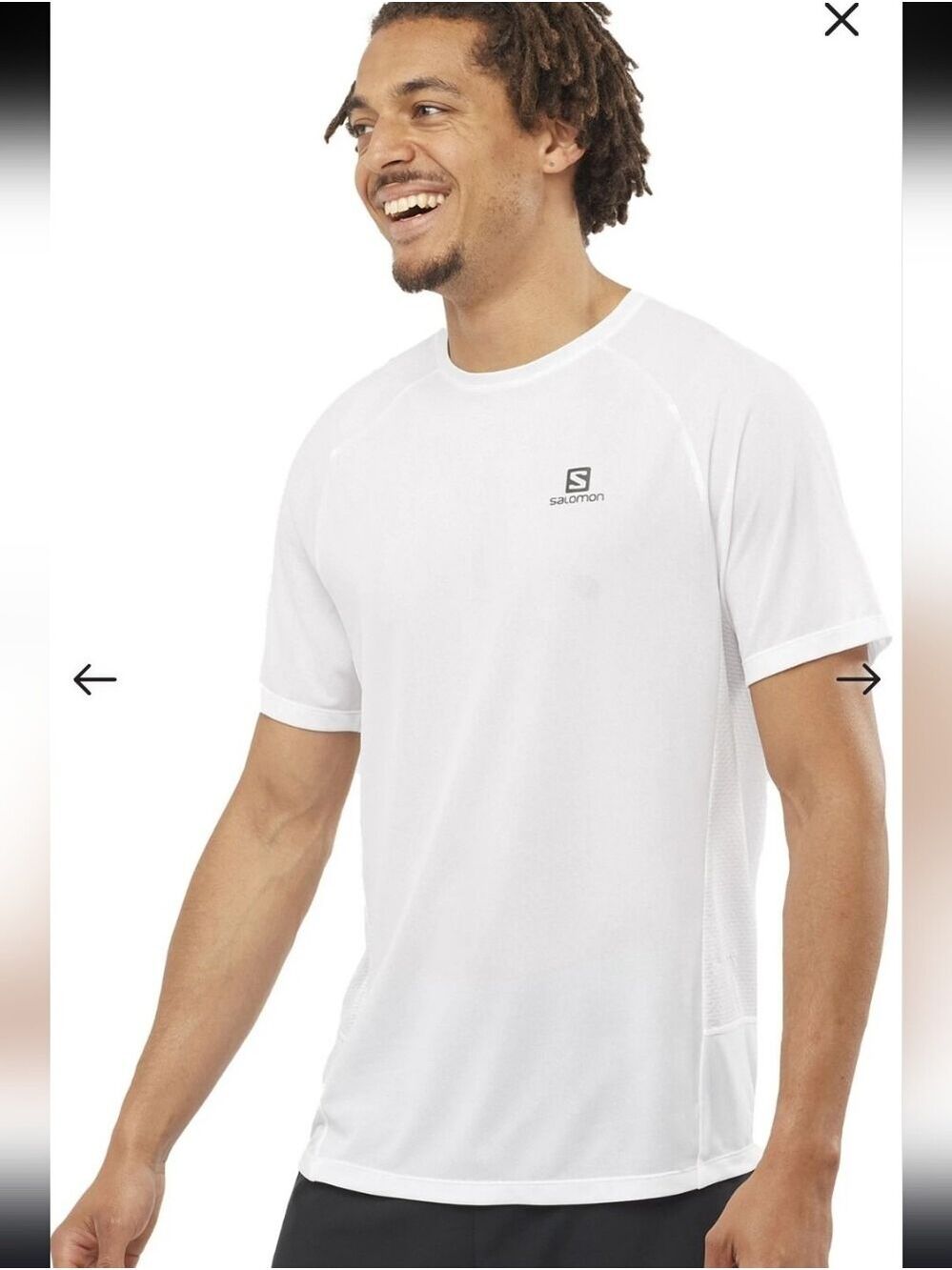 Salomon Mens Cross Rebel Ss Tee Shirt White